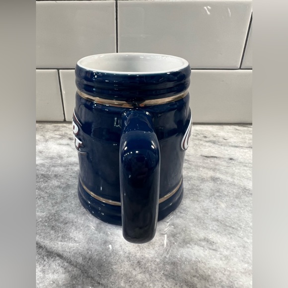 Budlight Ceramic Mug Blue White /Gold Accents Anheuser-Busch - Picture 2 of 6